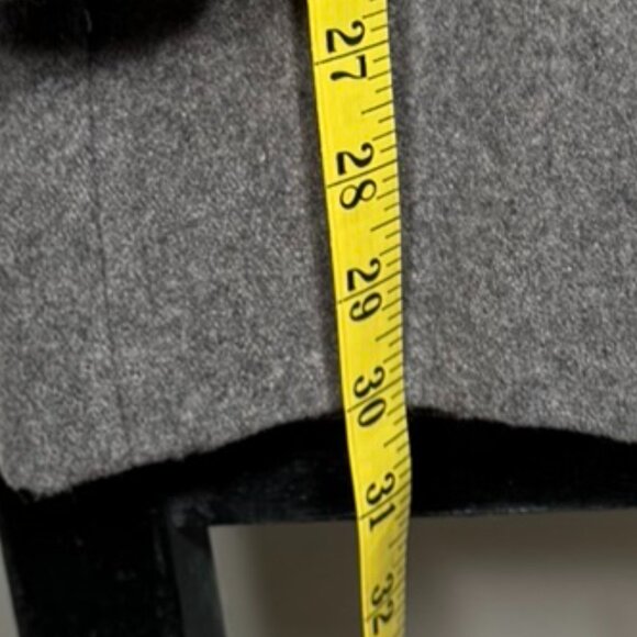 Michael Kors Gray Wool Blend Zip-Up Coat with Gold Hardware - Picture 12 of 12